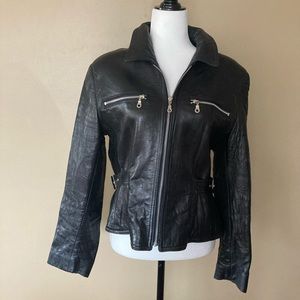 Genuine Lambskin Leather Motorcycle Jacket